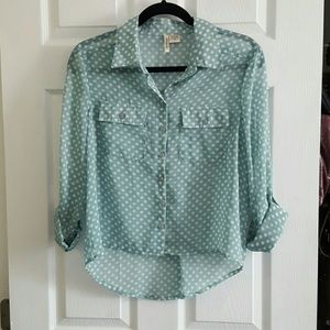 👜Sale👜 3 for $21 Sheer hi-lo top